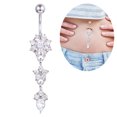 thumbnail image 3 of Navel Ring Rhinestone Decorative Body Piercing Jewelry Belly Button Ring, 3 of 8