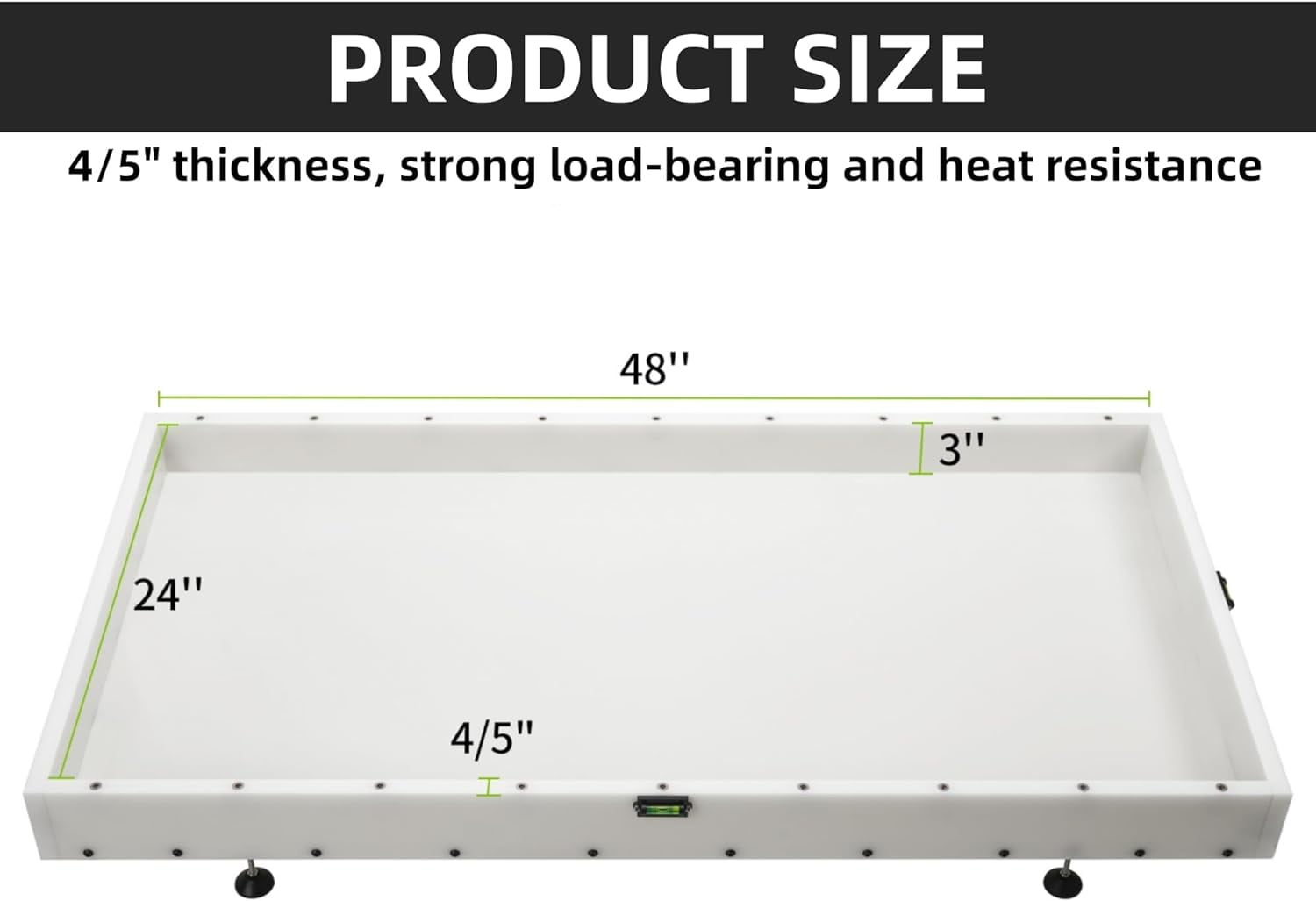 Epoxy Resin Mold, Large Resin Mold 48x24x3 Inch for River Table, Adjustable Leak-Proof Resin Mold for Coffee Table, Trays, Cutting Boards, DIY Resin Casting