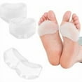 thumbnail image 3 of Foot cushions 4 pairs of heel cushions in elastic silicone gel Foot protection inserts Callus Metatarsal Soothing heel spur Front foot cushioning, 3 of 5