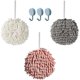 thumbnail image 1 of wonima01 Chenille Ball Hand Towels Set of 3 – Soft, Absorbent, Quick-Dry Microfiber Towels with Wall Hook – Fuzzy Ball Hanging Hand Towel Perfect for Bathroom & Kitchen Use, 1 of 1