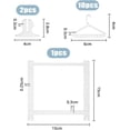 thumbnail image 2 of Exhibidor de aretes acrílico transparente, organizador de aretes colgantes con 10 ganchos para ropa., 2 of 9
