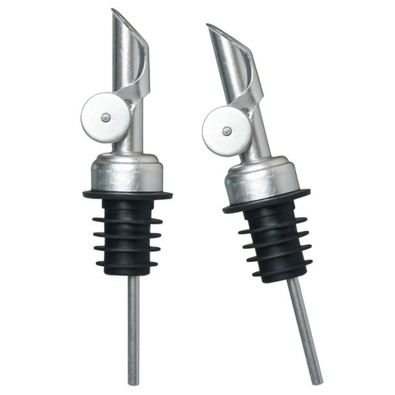 UPOUART Stainless Steel Olive Oil Dispenser Spout Pourer Set, 2-Pack Kitchen Bottle Pourer Accessories for Cooking