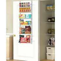 VEVOR Over the Door Pantry Organizer, 6-Tier Pantry Organization and Storage, Heavy-Duty Steel Hanging Spice Rack, Adjustable Wall Seasoning Shelves, for Home Kitchen Laundry Room Bathroom, White