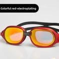 thumbnail image 1 of Factory Direct Unisex Swimming Goggles with HD Anti-Fog Lens - Waterproof Large Frame Diving Mask for Men & Women, Red Electroplated Design for Clear Underwater Vision in Swimming & Snorkeling, 1 of 4