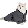 thumbnail image 3 of Pet Bathrobe Dog Cat Towel Coat Absorbent Drying Robe Soft Comfortable Pet Clothing After Bath Wear, 3 of 5