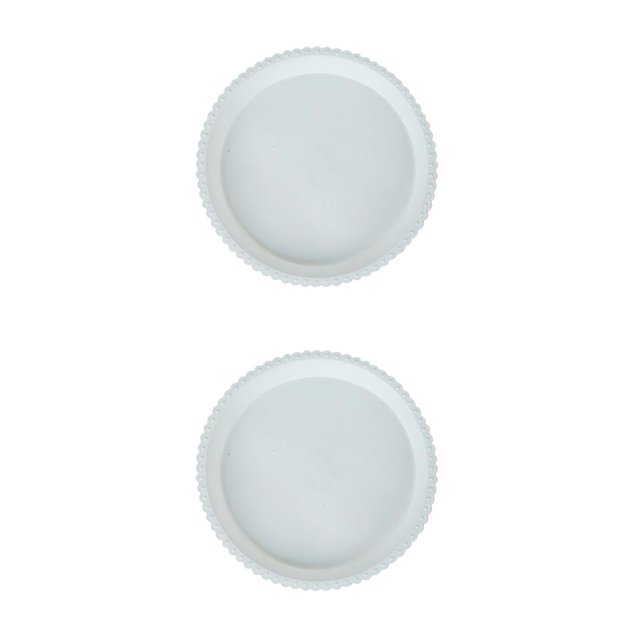 Bandeja Base Grande Gruesa Duradera Inteprter Blanco 180x13cm 2piezas