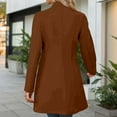 thumbnail image 7 of Long Winter Trench Coat Overcoat For Ladies With Slim Fit Design Color: Brown Size: XL, 7 of 7
