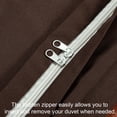 thumbnail image 5 of Twin 2-Piece Duvet Cover Set with 1 Pillow Shams, Brushed Microfiber, Easy Snap Zipper & Corner Ties, Dark Brown, Ntbay | Comforter Not Included, 5 of 6