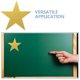 thumbnail image 3 of 24 recortes de estrellas doradas con purpurina, grandes recortes de estrellas de papel de doble cara, decoraciones de estrellas doradas para tablones de anuncios, aulas, paredes, fiestas., 3 of 3