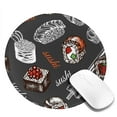 thumbnail image 2 of Disketp Japanese Sushi Hashi Small Mouse Pad 7.9x7.9 Inches,Washable Round Mousepad For Office Laptop Computer,Non-Slip Rubber Base Mouse Pads For Wireless Mouse, 2 of 9