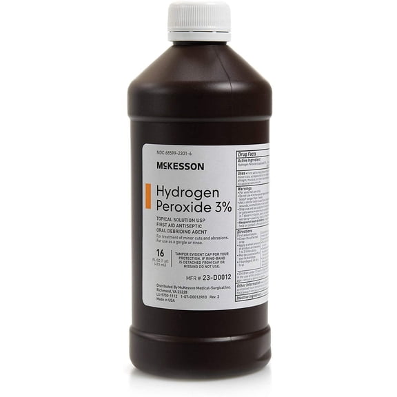 McKesson Hydrogen Peroxide 16 oz. Solution Bottle