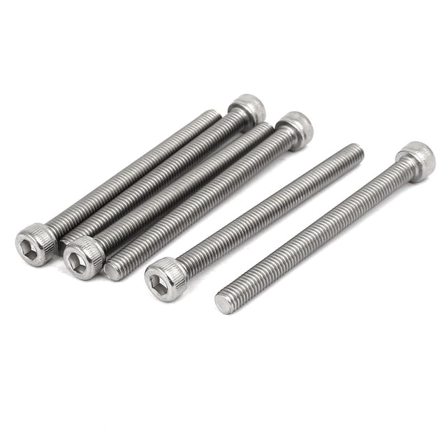 Unique Bargains M6 x 70mm Thread 304 Stainless Steel Hex Socket Head Cap Screw Bolt DIN912 6pcs