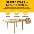 thumbnail image 4 of Happy Eatser Table Cloths for 4 Foot Rectangle Tables, Colorful Bunny Eggs Spring Flowers Plants Yellow Patio Waterproof Elastic Fitted Tablecloths, Washable Rectangular Table Cover for Camping, 4 of 8