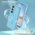 thumbnail image 5 of Clear Shockproof Samsung Galaxy S24 Case with Hand Strap, Anti-Yellow Hard PC Back & Soft TPU Bumper Protective Cover, Compatible with Mag-Safe Phone Case for Samsung Galaxy S24 Cover,Blue, 5 of 6