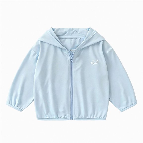Toddlers Jacket Children Hoodie Long Sleeve Zip Lightweight Coat for Boys and Girls 6-12 Months 12-24 Months 2T 3T 4T 5T 6T 7T 8T Children Blue,2-3 Years