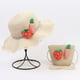 thumbnail image 2 of Conjunto de sombrero de paja de verano para niñas, bolso de mano, sombrero de Sol de flores, Sombrero de Panamá, sombrero de Sol para niños, niñas pequeñas, 2 of 4