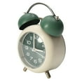 thumbnail image 5 of 1 Pcs 5.9inch Green Twin Bell Vintage Metal Alarm Clock with Night Light, Backlight Design, Non-Ticking,for Dormitory Home Office, 5 of 10