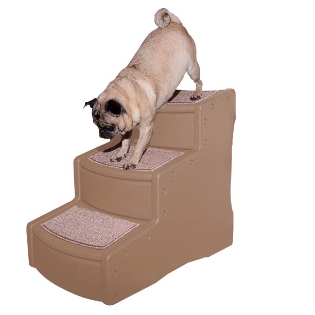 3Tier Dog Stairs, Portable Dog Ramp/Ladder with Rubber Grippers