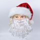 thumbnail image 2 of Accesorios de disfraces de barba blanca de Papá Noel, gorro navideño, barba falsa de Papá Noel para cosplay, regalos navideños, suministros para fiestas y actuaciones, 2 of 5