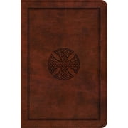 CROSSWAY ESV Large Print Compact Bible (Trutone, Brown, Mosaic Cross Design) (Large Print) (Hardcover)
