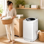 Portable 7.7 lbs Automatic Laundry Washing Machine with Drain Pump (Mini) - 16.9''x16.9''x29.5''(L x W x H)