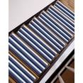 thumbnail image 3 of Navy Blue White Striped Stair Treads for Wooden Steps Indoor Runner Rug Carpet, Farmhouse Stripes 10 Pieces Peel and Stick Staircase Step Treads Covers Washable Throw Door Mats, 30"x8", 3 of 5
