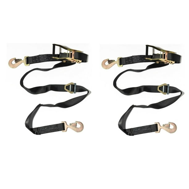 2 Axle Straps Race Car Trailer Axlel Hauler Ratchet Tie Down Flatbed
