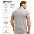 thumbnail image 3 of Merino.tech Men’s Short Sleeve Polo Shirt - 𝗘𝘃𝗲𝗿𝘆𝗱𝗮𝘆 Merino Wool Polo, XL - Heathered Grey, 3 of 8