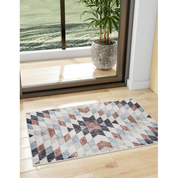 Unique Loom Escalante Eco Southwestern Rug Multi/Black 2' x 3' 1" Rectangle Geometric Cabin / Lodge Perfect For Living Room Bed Room Dining Room Office