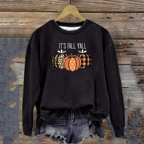 WXLWZYWL Halloween Sweatshirt for Women Oversized Crewneck Pullover Graphic Long Sleeve Top Cute Y2k Loose Fit