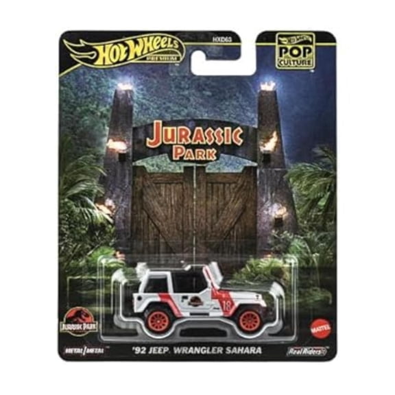 Hot Wheels 1992 Jeep Wrangler Sahara Jurassic Park Pop Culture