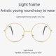 thumbnail image 4 of Gafas de montura redonda vintage Montura de gafas lisas para miopía para hombres Gafas lisas Príncipe para mujer Montura de gafas de moda de estilo coreano para estudiantes, 4 of 5