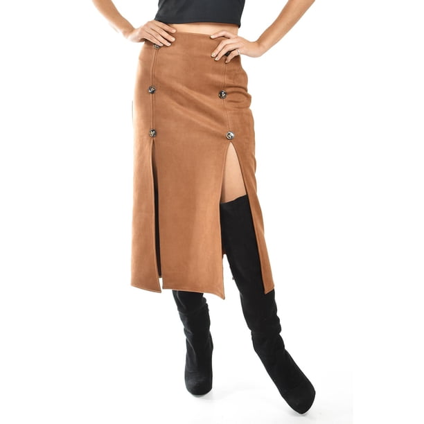Falda midi con aberturas Roman Fashion /Juvenil, 3100 (Cafe) cafe G