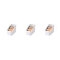 thumbnail image 4 of kurtrusly Storage Box Strong Practicality Wide Application Detachable Partition Large Capacity Plastic Storage Box Ladder Layered white trapezoid 3Set, 4 of 6