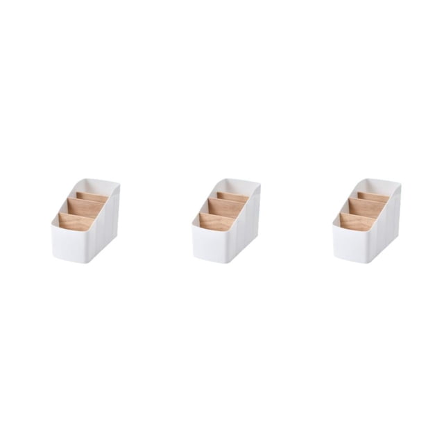 jesticaly Storage Box Strong Practicality Wide Application Detachable Partition Durable Ladder Layered Plastic Storage Box white trapezoid 3Set