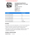 thumbnail image 2 of Front Brake Pad and Rotor Kit - Compatible with 2015 - 2017 Honda Odyssey 2016, 2 of 2
