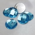thumbnail image 2 of U8MO 50pcs Blue Acrylic Flatback Crystal Rhinestone Round Gem Beads 18mm No Hole, 2 of 5