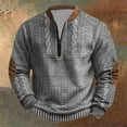 thumbnail image 2 of Dagugfen Mens Tops Sweatshirts Plus Size Half Zipper Long Sleeve Pullover Loose Vintage Casual Shirts, 2 of 3
