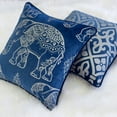 thumbnail image 2 of Horton Indigo Animal Print Polyester 20 in. x 20 in. Throw Pillow (Set of 2), 2 of 5