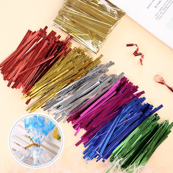 800Pcs Twist Ties Bendable Gift Wrapping Plastic Candy Bag Crafts Twist Ties for Party