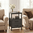 thumbnail image 6 of LIFERECORD Night Stand with 2 Fabric Drawers, Nightstand with Charging Station, End Tables with Storage Shelf for Small Spaces, Bedside Table Side Tables for Bedroom, Black, 6 of 6