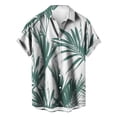 thumbnail image 4 of LYXSSBYX Mens Shirts Short Sleeve Clearance under 5.00 Men Shirt Print Short Sleeve Shirt Males Funny Tropical Casual Hawaiian Beach Shirt, 4 of 5
