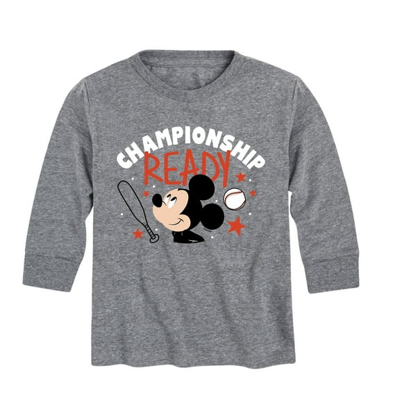 Mickey & Friends - Championship Ready - Toddler And Youth Long Sleeve Graphic T-Shirt