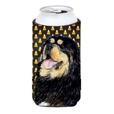 

Tibetan Mastiff Candy Corn Halloween Portrait Tall Boy Hugger - 22 To 24 oz.