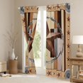 thumbnail image 3 of Manfei Western Texas Star Curtains Pack of 2 (42x84 Each) for Female Men,Rustic Cabin Curtains Blackout,Vintage Aesthetics Bedroom Curtains,Luxury Bedroom Decor, 3 of 6