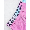 thumbnail image 5 of DPOIS Kids Girls Shiny Metallic Gymnastics Shorts Ballet Dance Shorts Pink Leopard 6, 5 of 5