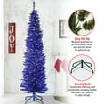 thumbnail image 4 of National Tree Company Pre-Lit Artificial Christmas Tree, Blue Tinsel, White Lights, Includes Stand, 6 feet, 4 of 5