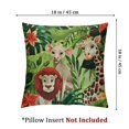 thumbnail image 4 of Throw Pillow Covers, Couch Pillows Covers, Sofa Pillow Covers, Lion Zebra Monkey Giraffe Cartoon Animal, Pillow Covers Decorative, Throw Pillows Covers, 4 of 7