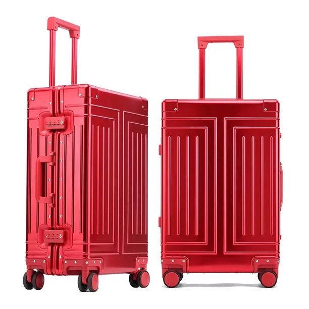KLQDZMS-maleta completa de aleación de aluminio y magnesio, carro de almacenamiento de ruedas Universal silencioso, equipaje impermeable de 20 ", 24", 26 "y 29 pulgadas