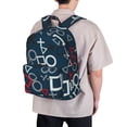 thumbnail image 5 of Goofa Navy Blue Geometric Printed Backpack,Laptop Backpack,Durable Anti-Theft Travel Work Backpack,Water-resistant Backpack, 5 of 9